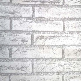 18" Vintage Grey Brick Peel-Stick Wallpaper 